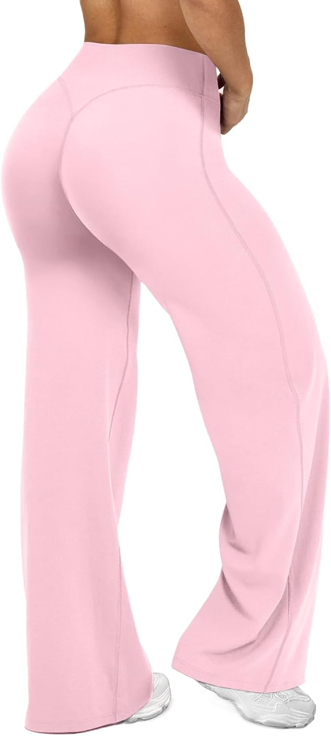Thumbnail 6 de JGS1996 Wide Leg Yoga Pants Bottoms: High-Waist, Non-See-Through & Bum-Enhancing Workout Leggings