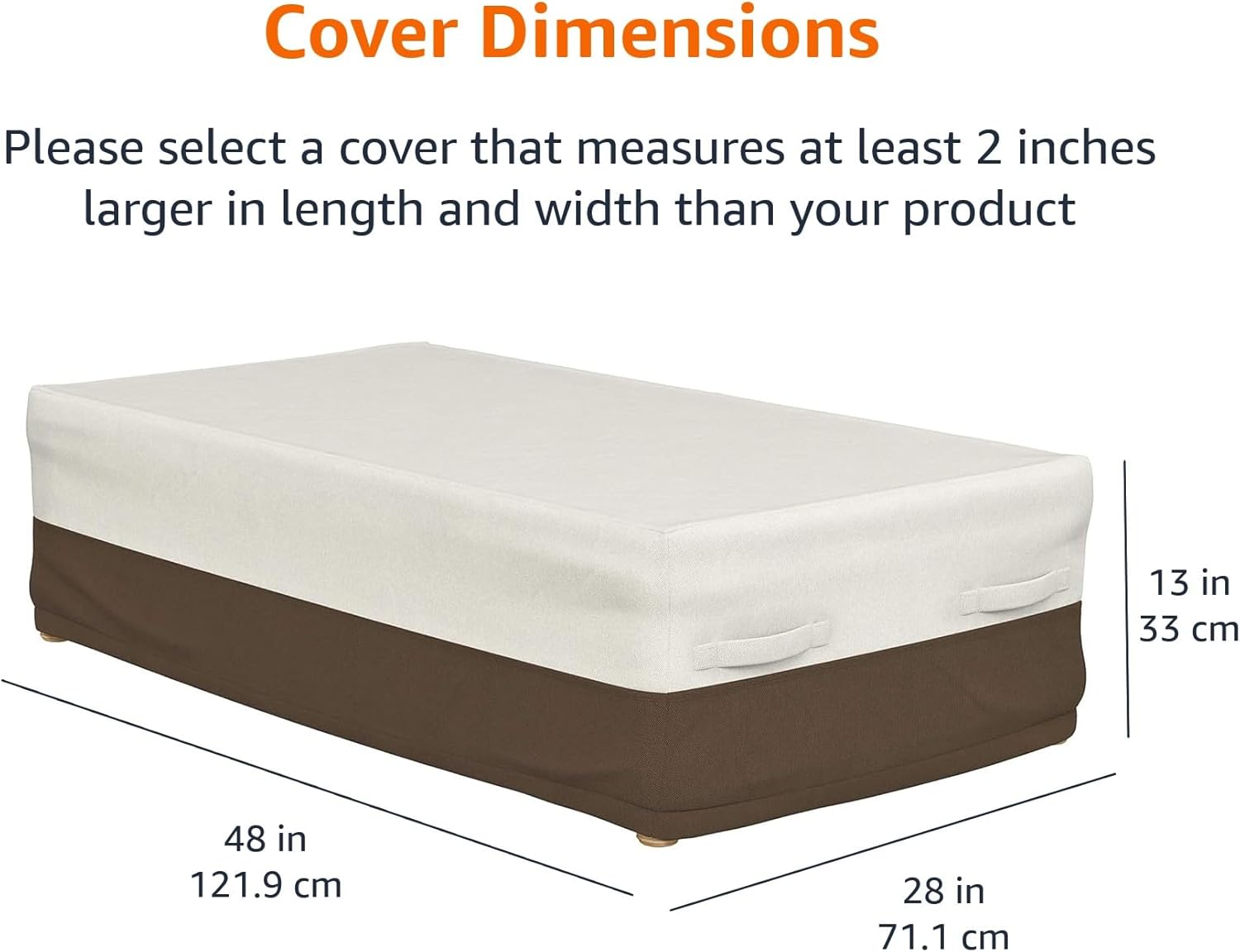 Detalle 2 de Amazon Basics Housse table basse beige brun