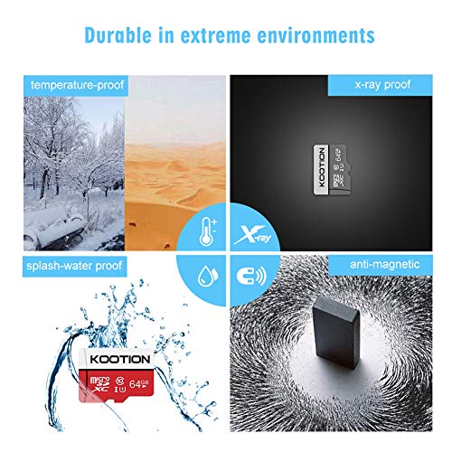 Detalle 2 de KOOTION 64GB Micro SD Card 2 Pack: Ultra Micro SDXC, U1, C10, 64GB Each