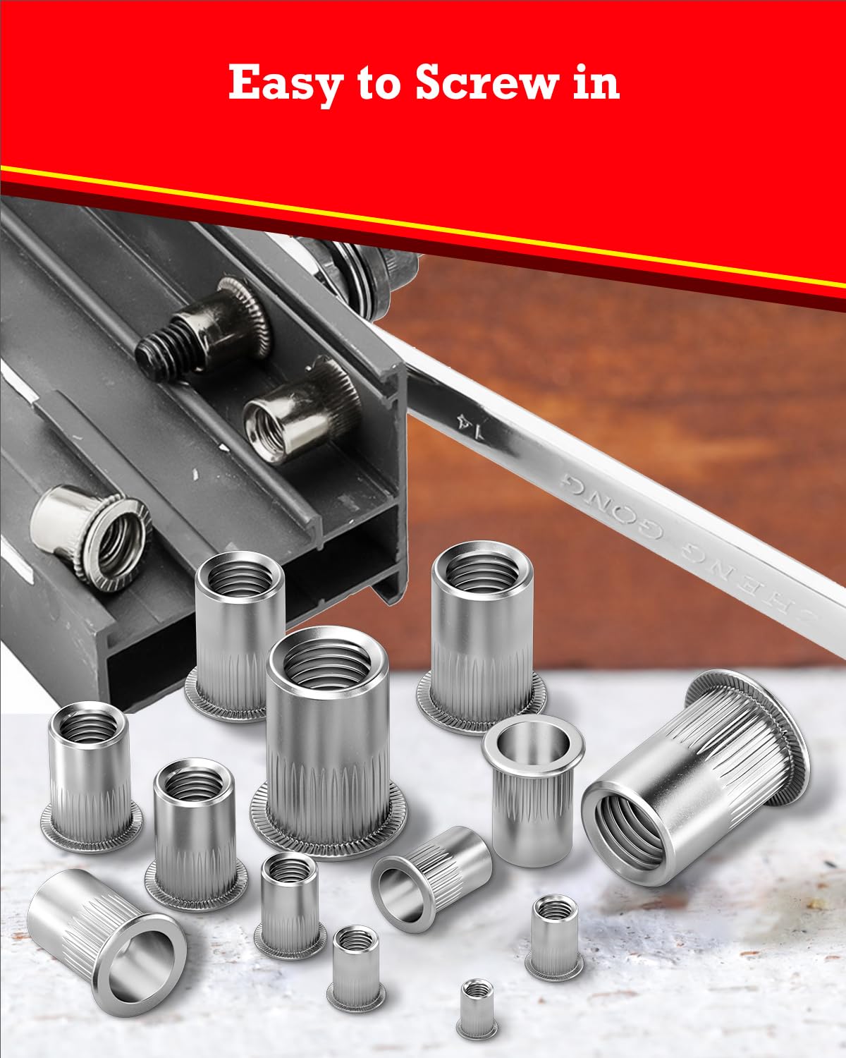 Thumbnail 5 de YOOPIN M6 Rivet Nuts (60 PCS) – Stainless Steel Threaded Inserts for Metal Sheets