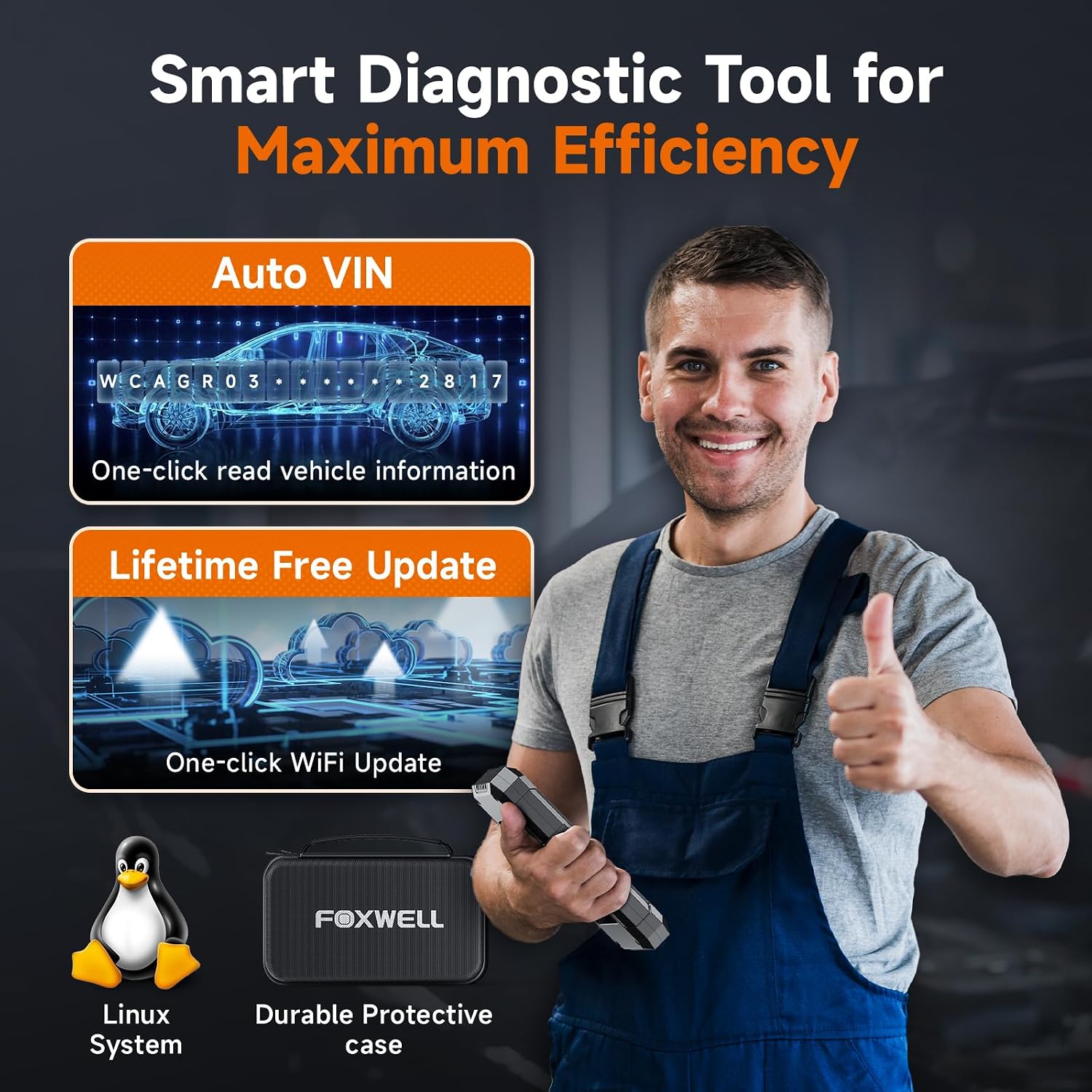 Thumbnail 6 de FOXWELL NT624 Elite OBD2 Scanner 8 Resets