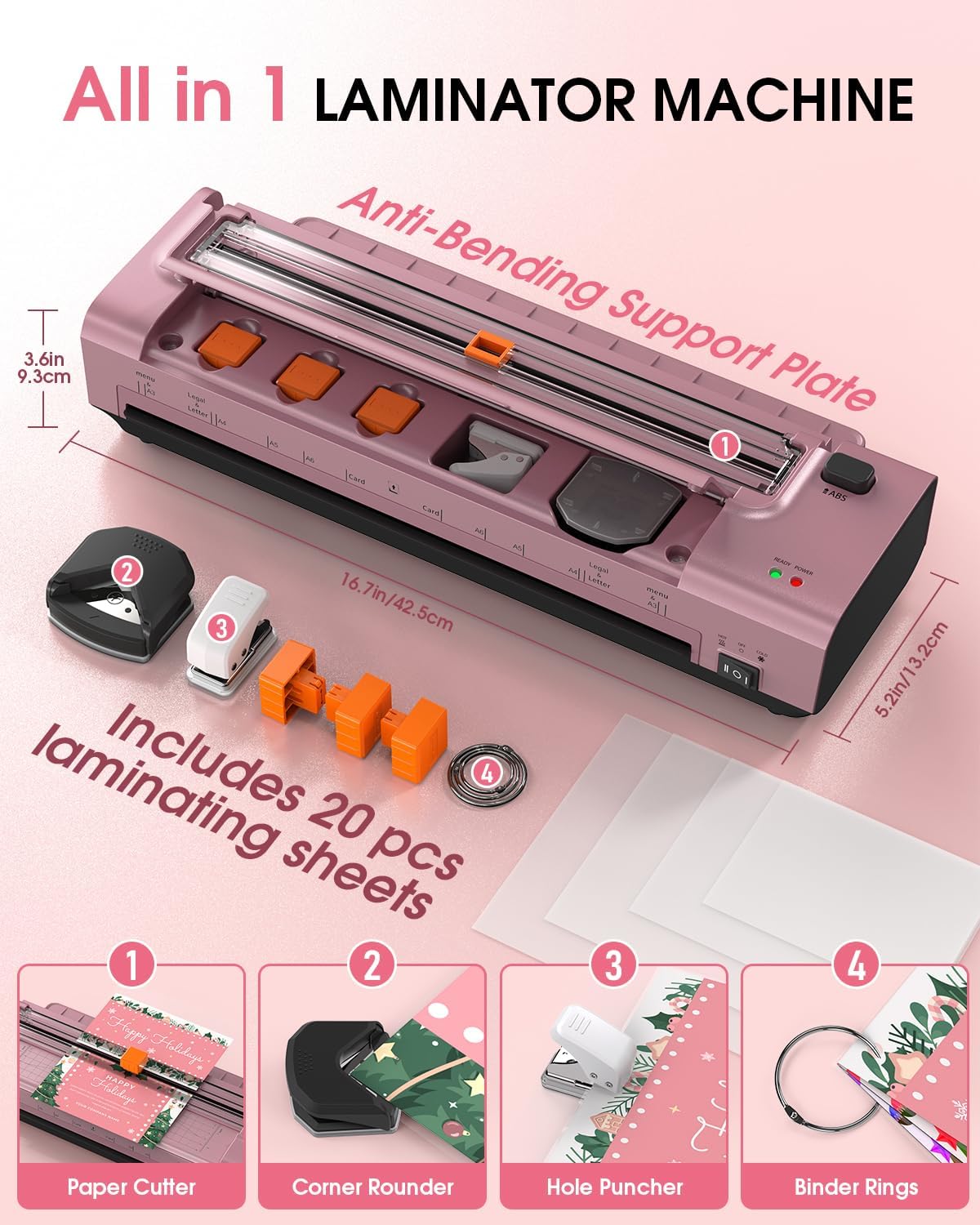 Detalle 2 de OidoZac A3 laminator with 20 pouches