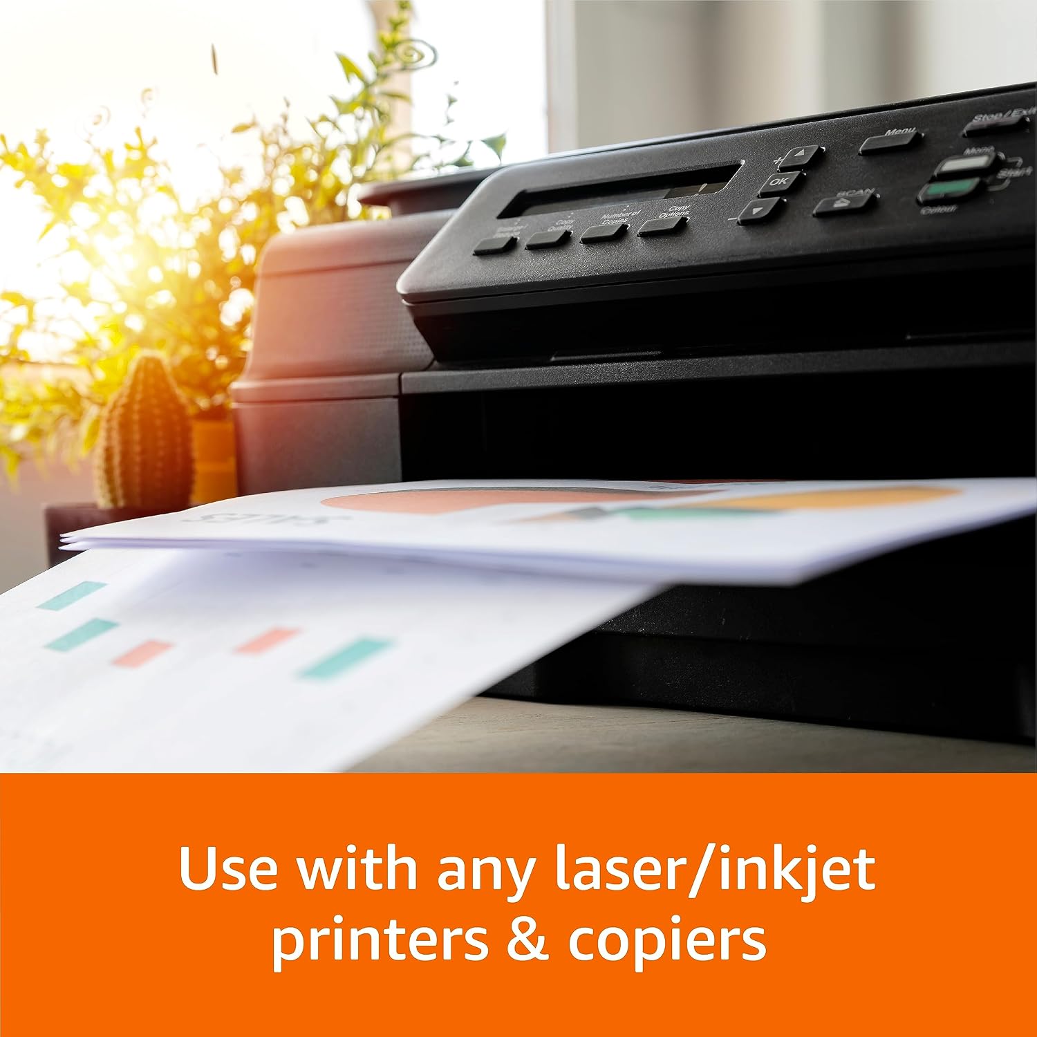 Detalle de Amazon Basics 8.5 x 11 Paper for Copy/Printer, 24 lb, 1500 Sheets (3 x 500), Bright White 97 GE
