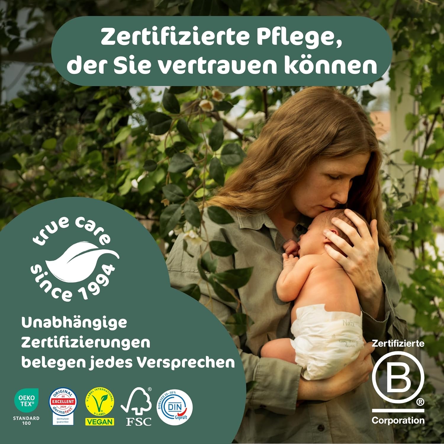 Thumbnail 5 de Naty BioEmbrace Baby Windeln Größe 2 (3–6 kg) – 132 Stück