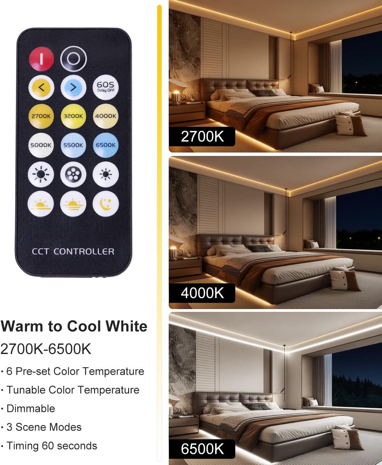 Thumbnail 4 de COB LED Strip Lights 5M tunable 24V
