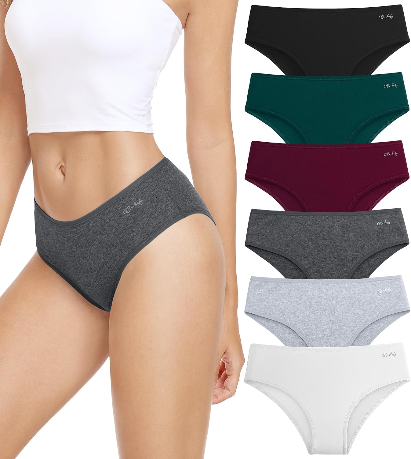 Thumbnail 2 de anqier Unterhosen Damen 6er Pack Baumwolle Hipster