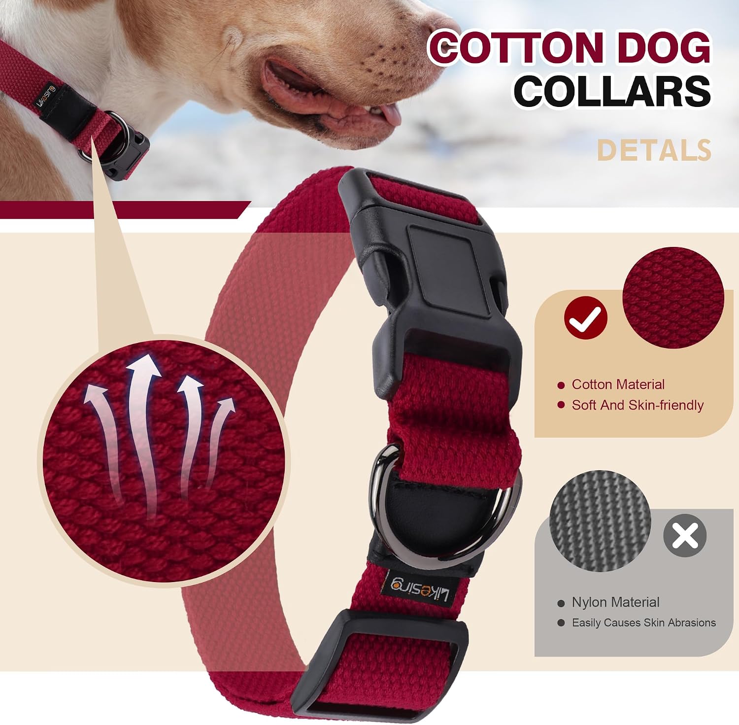 Detalle 2 de Likesing Dog Collar, Cotton