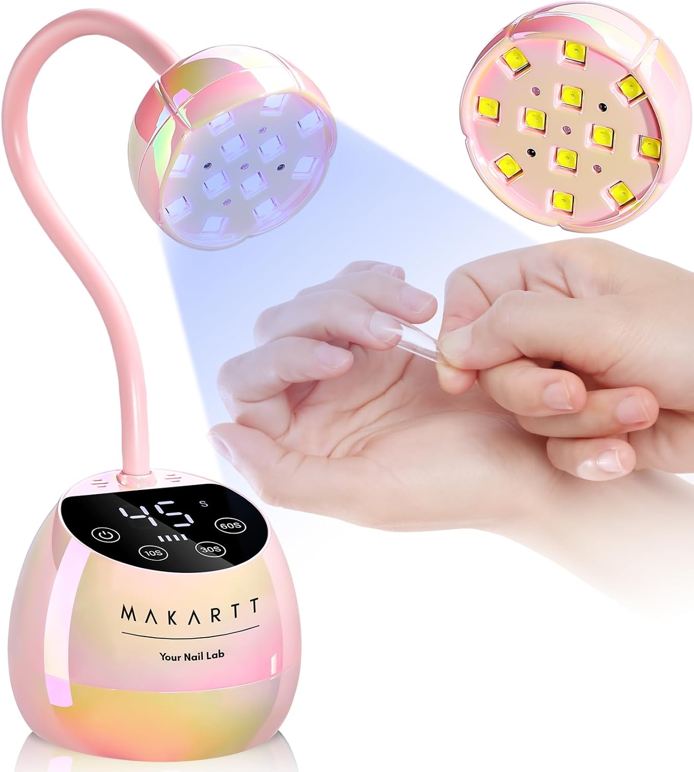 Detalle de Makartt UV LED Flash Cure Nail Lamp 4× ⏳💅