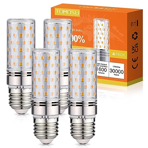 Detalle de Tomosu 16W Ampoule LED E27 Blanc Chaud (Lot de 4) – 1600 lm, 3000K, non dimmable