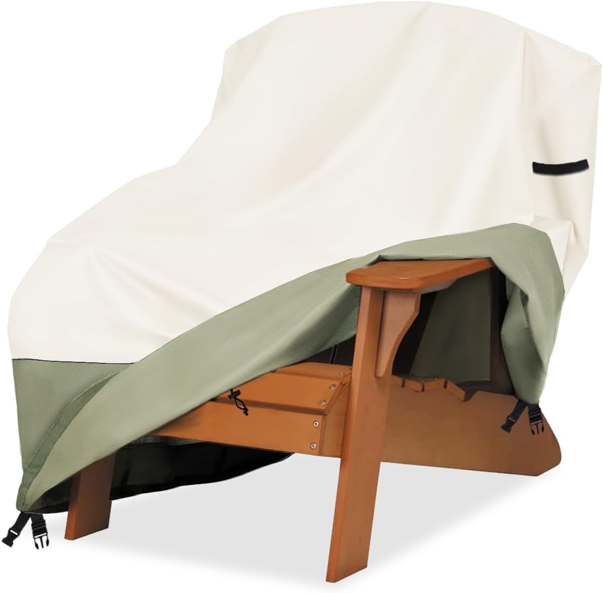Detalle de Owlcover Adirondack Chair Cover, 600D Waterproof, 30 x 34 x 36 Inches, Beige