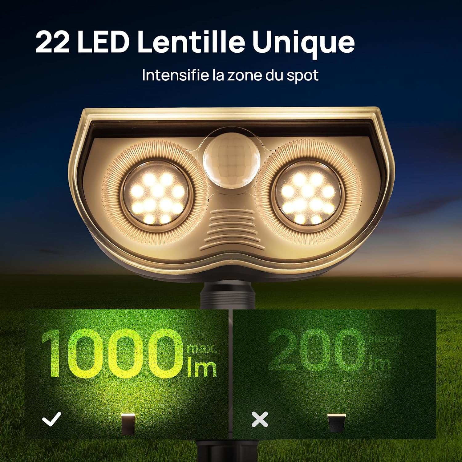 Detalle 2 de Linkind Lampe solaire StarRay 1000Lm détecteur 4pcs