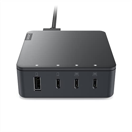 Detalle 2 de Lenovo Go Cargador multipuerto 130 W gris tormenta