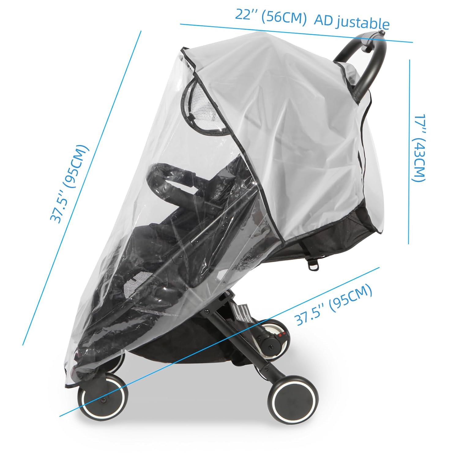 Thumbnail 5 de Hrzeem Regenschutz Kinderwagen – Universal Wetterschutz für Buggy & Reise-Kinderwagen