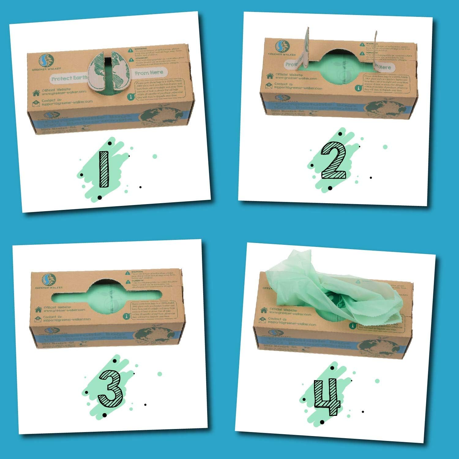 Thumbnail 5 de Greener Walker 6L kompostierbare Müllbeutel (150 Stück) mit EN13432