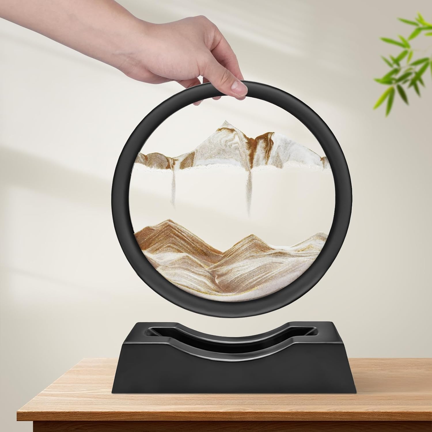 Thumbnail 2 de Wai Danie Moving Sand Art Picture 3D Hourglass (Deep Sea Sandscape) – 7 inch Desktop Liquid Motion Display