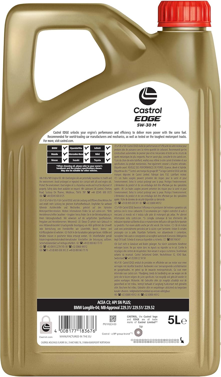 Detalle 1 de Castrol EDGE Turbo Diesel 5W-40 1L