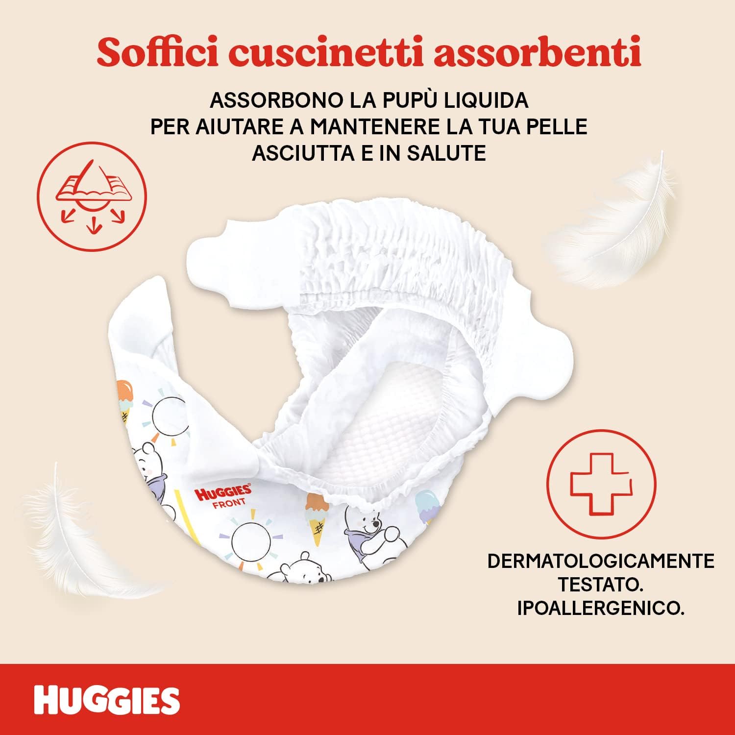 Thumbnail 2 de Huggies Extra Care Bebé Taglia 1 (2-5 Kg) Winnie The Pooh – 28 Pz
