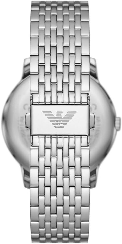 Detalle de Emporio Armani Herrenuhr, Quarz 3-Zeiger Datum, 42 mm Gehäuse, Edelstahlband