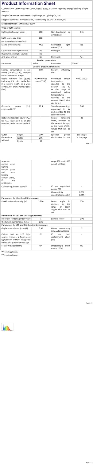 Thumbnail 6 de Probapro 100W LED Floodlight Outdoor (10000LM) with 180° Adjustable Bracket and IP66