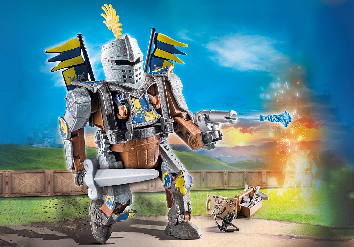 Detalle de PLAYMOBIL 71300 Ritter Gizmo Crafton 58 Teile