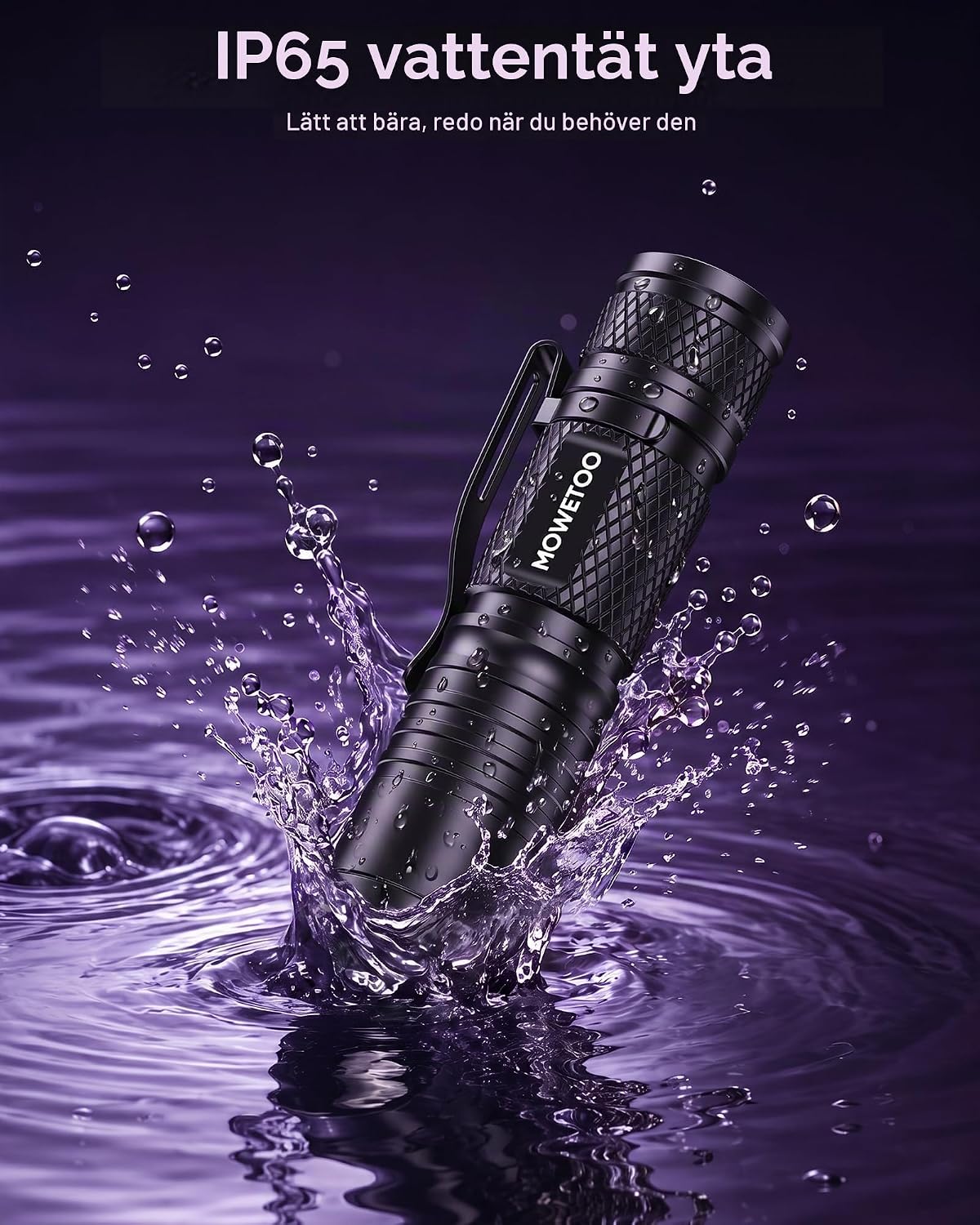 Thumbnail 6 de Evteck MT01 UV-ficklampa, 2-pack, uppladdningsbar och zoombar 395 nm