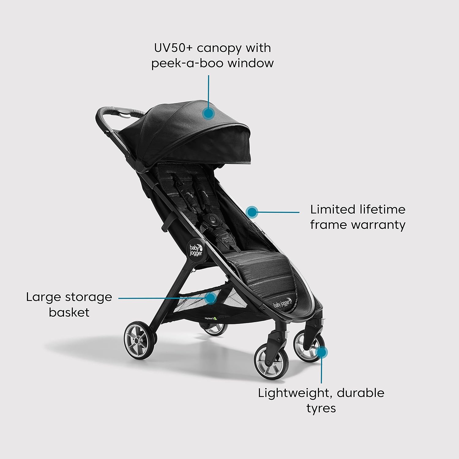 Thumbnail 5 de Baby Jogger City Tour 2 Travel Stroller Shadow Grey