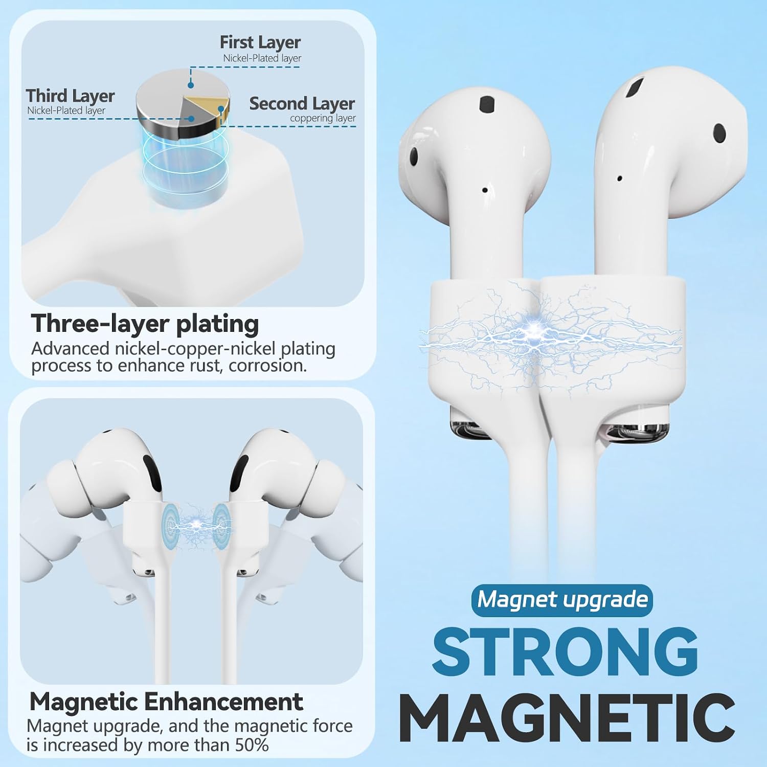 Thumbnail 5 de 5 Pack Ultra Strong Magnetic AirPods Straps