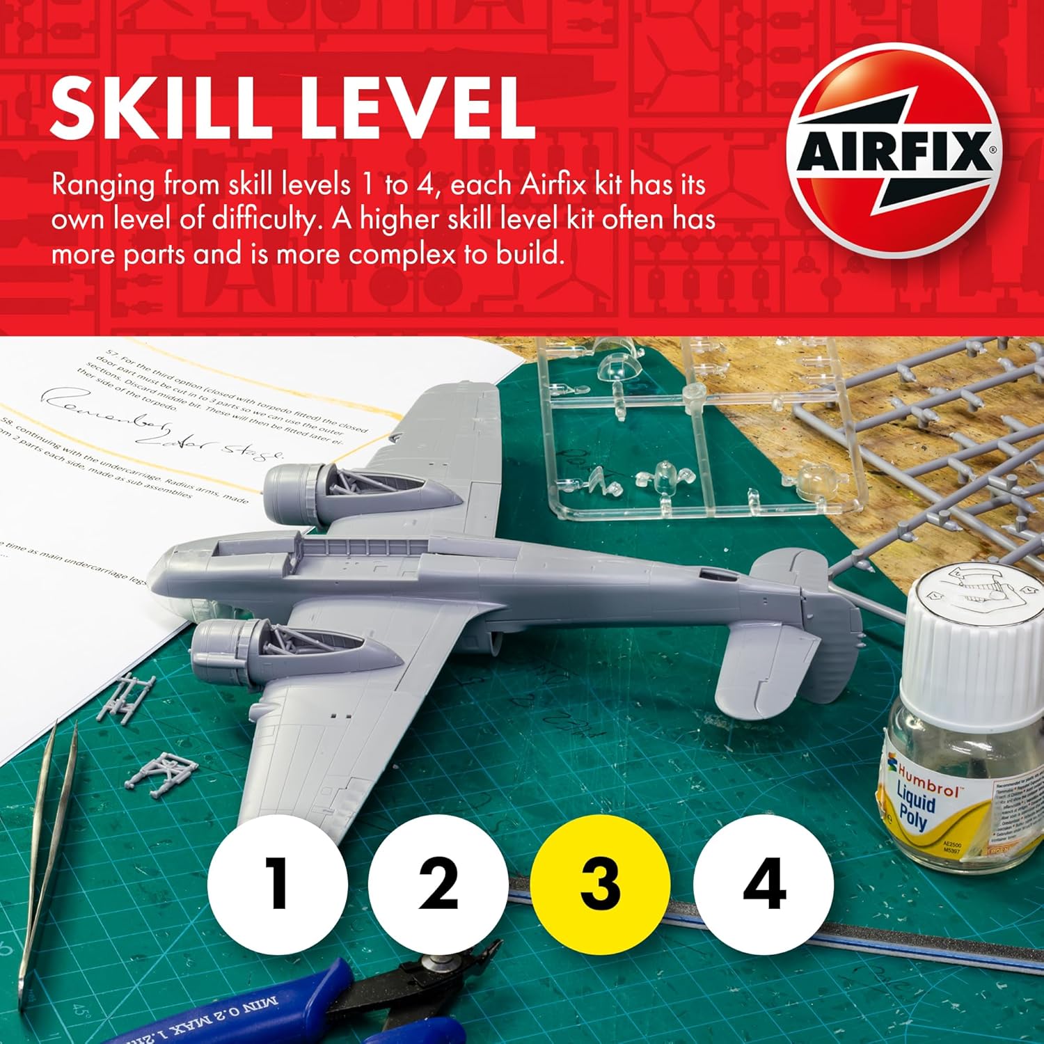 Thumbnail 4 de Airfix Vickers Wellington Mk.IA/C 1:72 model plane