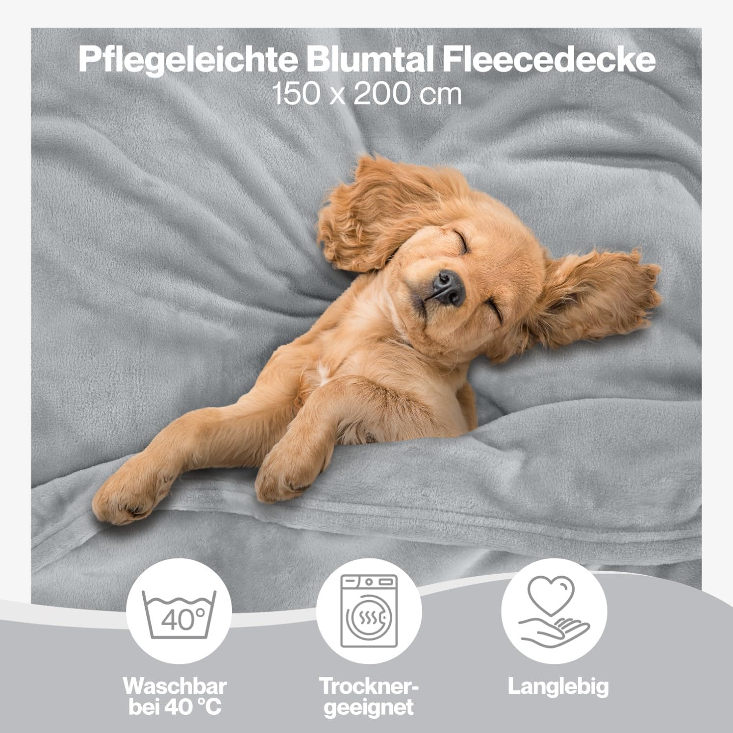 Thumbnail 2 de Blumtal Kuscheldecke 150x200 flauschig 🛋