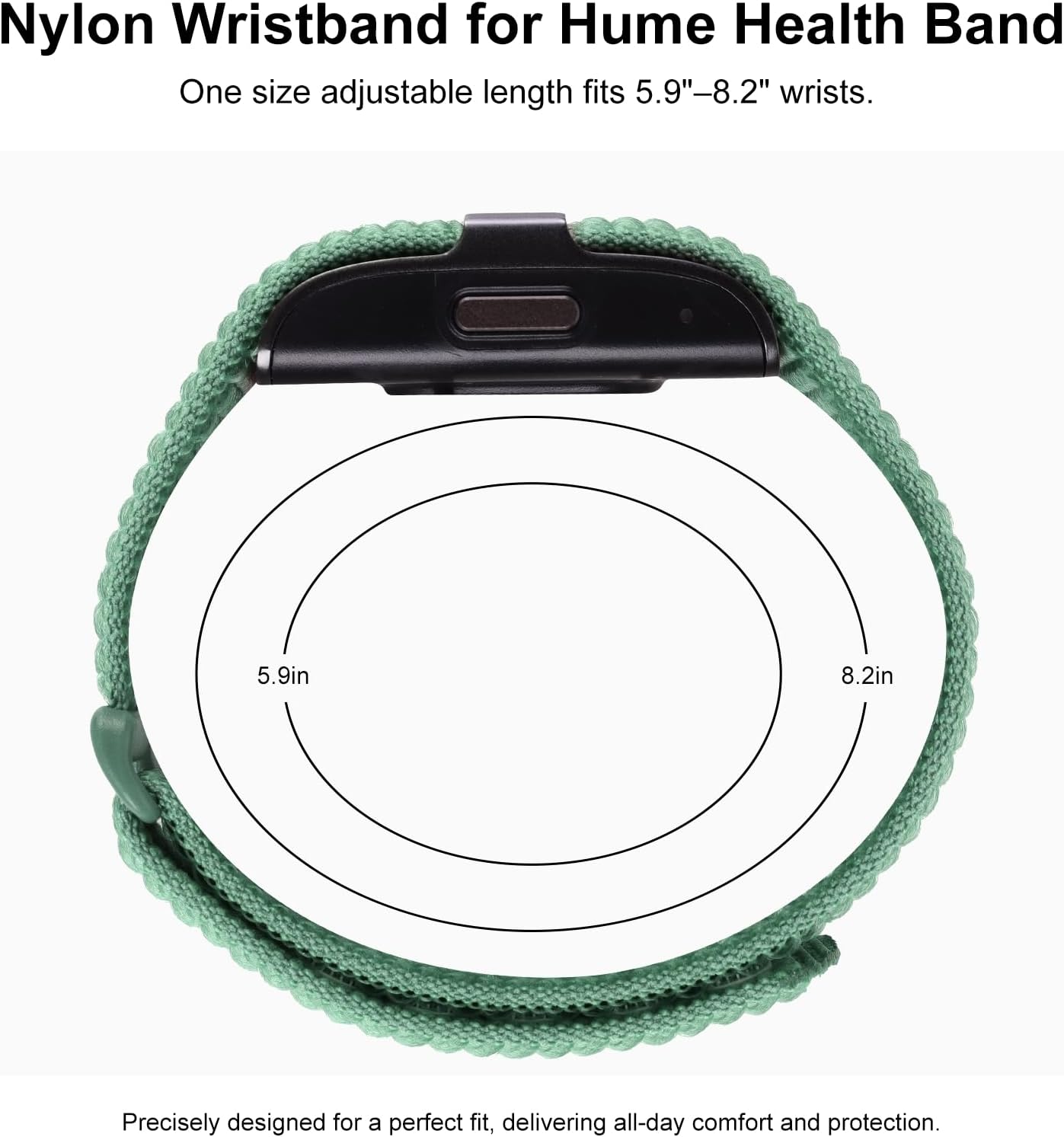 Detalle de ZOOROO Nylon Loop Sport Replacement Bands for Hume Health Band 1.0