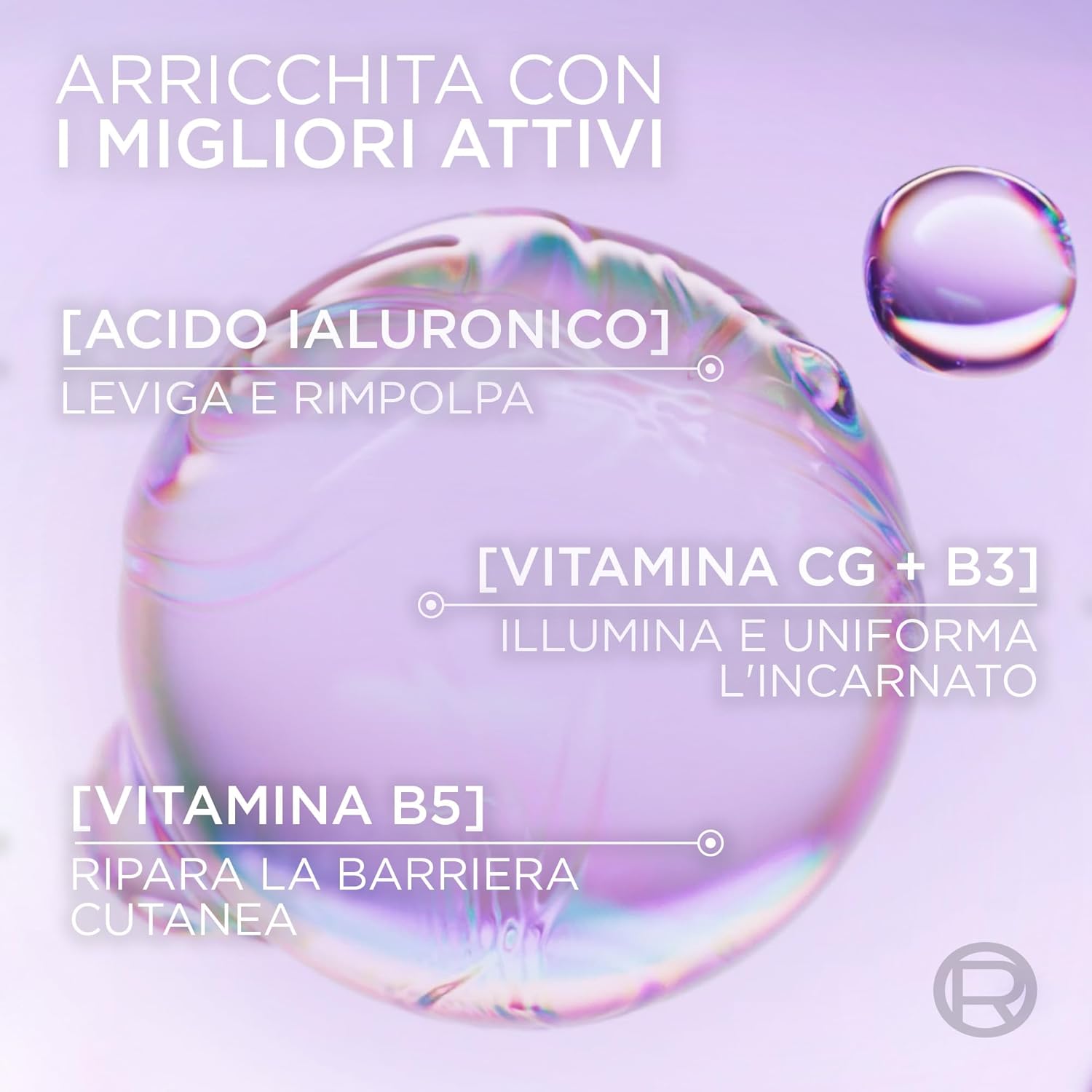 Detalle 2 de L'Oréal Paris Fluido Idratante Revitalift Filler Glass Skin 50 ml – Idratazione intensa e effetto pelle di vetro