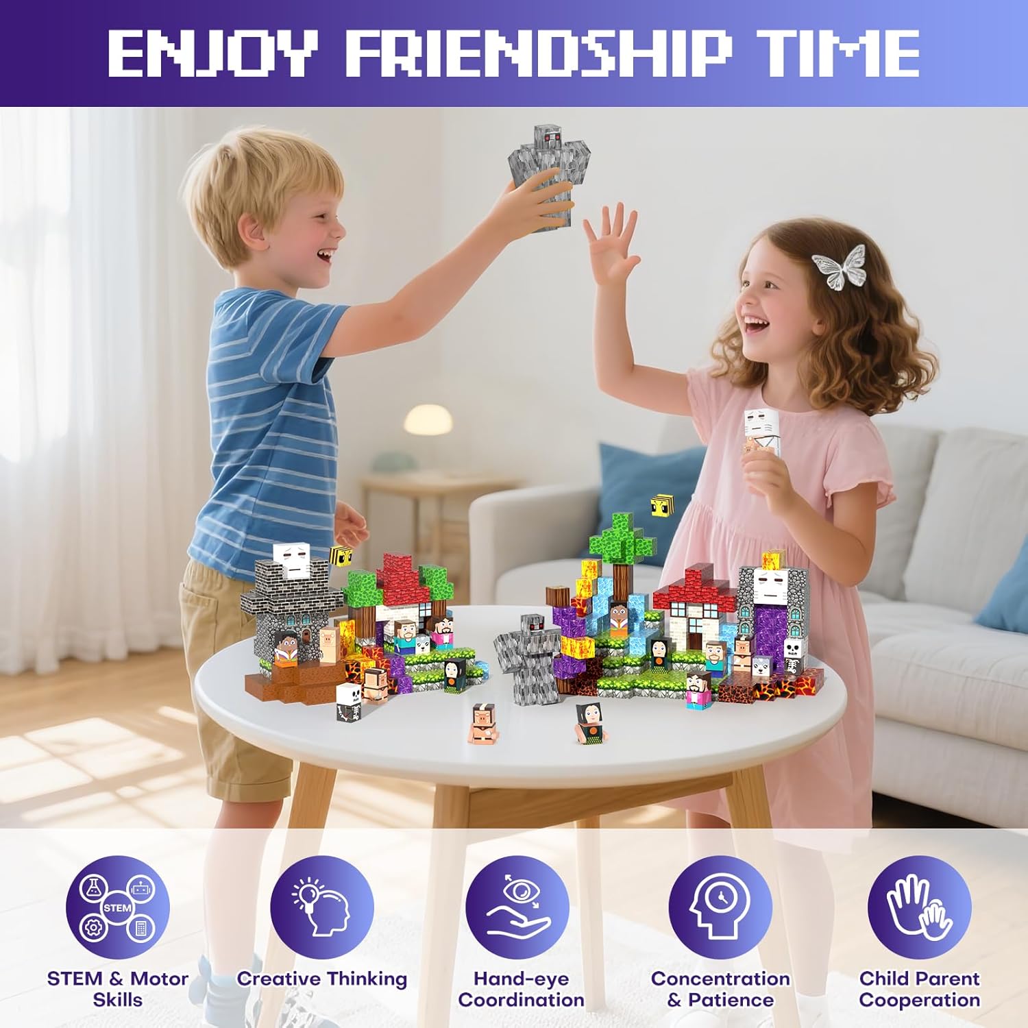 Thumbnail 5 de Kryzomat Bloc Construction Magnetique 150 PCS – cubes magnétiques pour enfants dès 3 ans