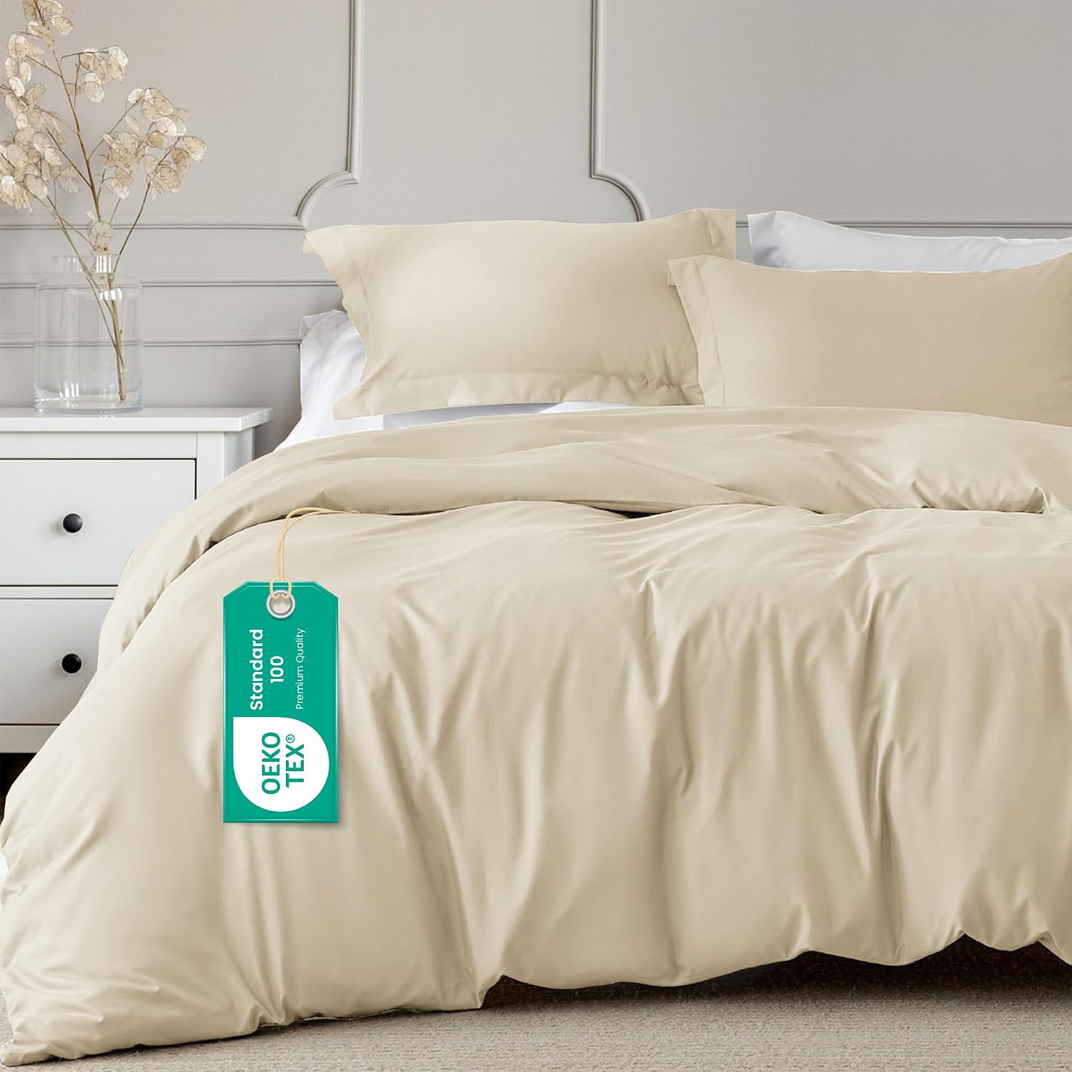 Detalle de Linens World 200 Thread Count Egyptian Cotton Duvet Cover Set (Double)