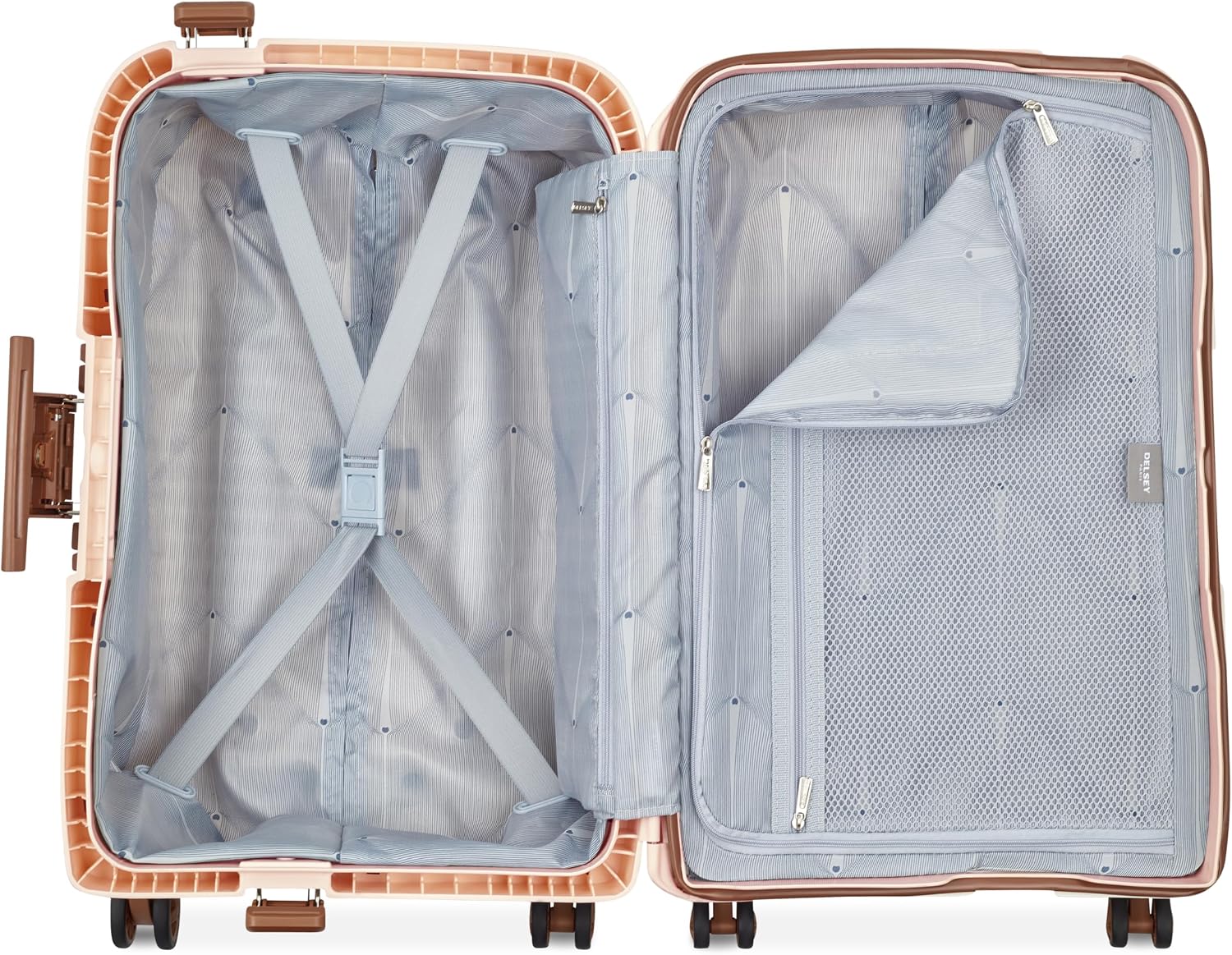 Detalle de Delsey Paris Moncey valise cabine rigide S 55x35x25 cm en matière recyclée (rose) – 38 L