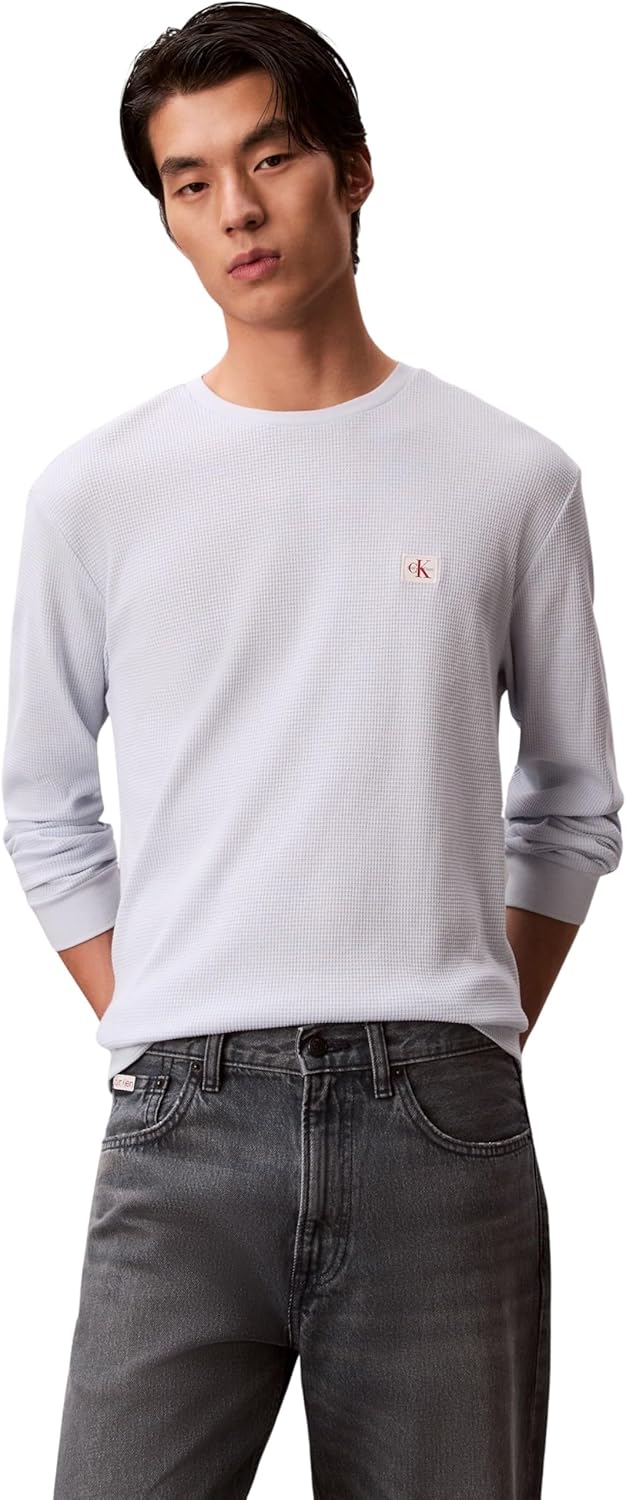 Thumbnail 2 de Calvin Klein Uomo Maglietta Maniche Corte Waffle Badge Tee con Scollo Rotondo