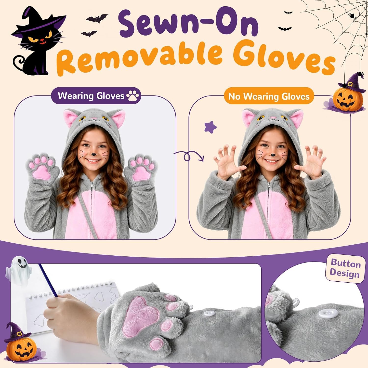 Detalle de Black Cat Costume for Kids, Flannel