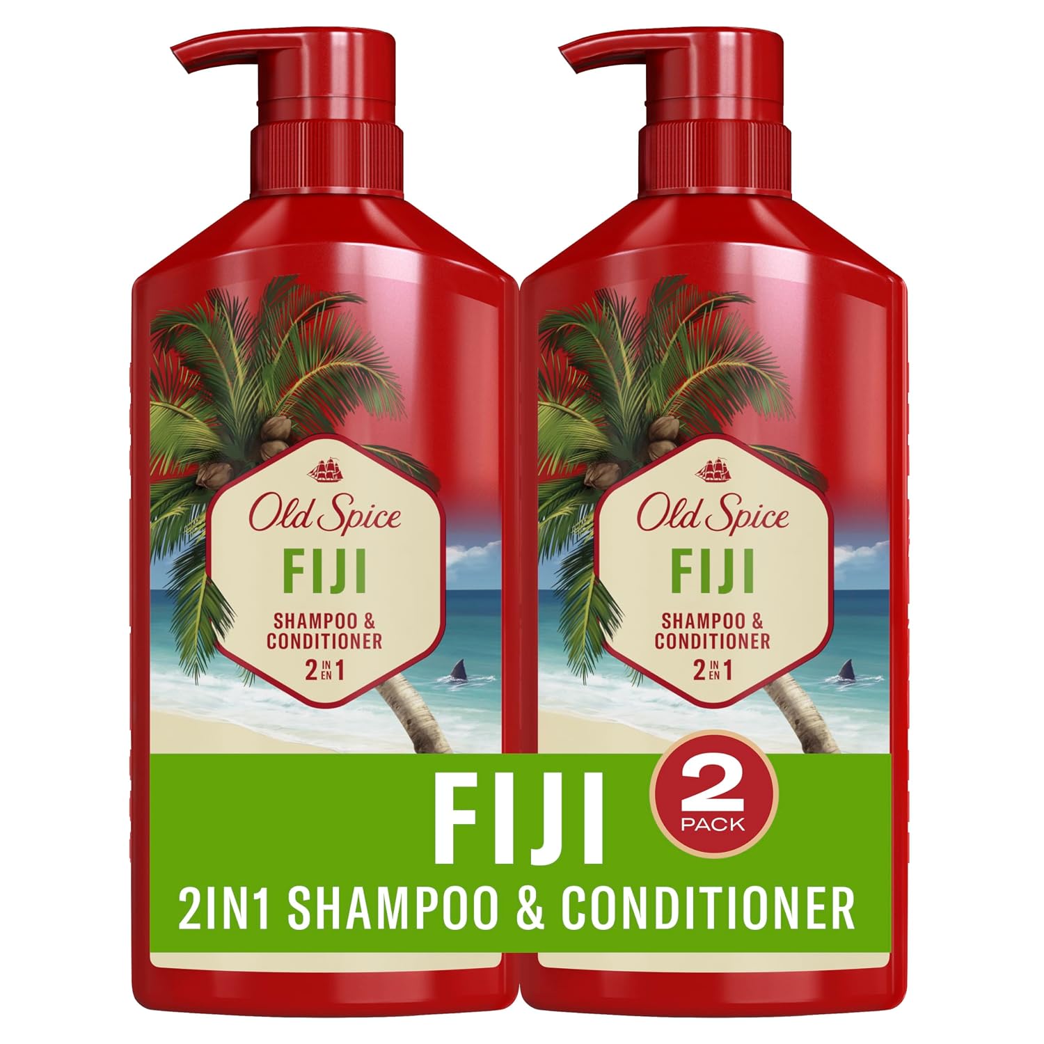 Detalle de Old Spice Fiji 2-in-1 Shampoo 21.9 Fl Oz
