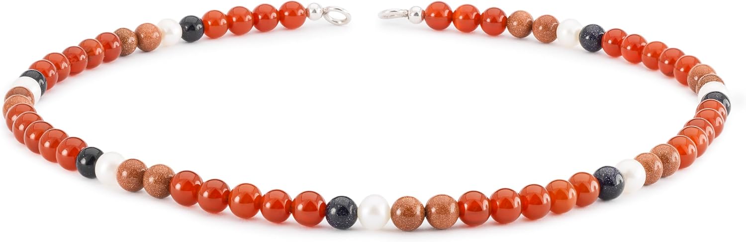 Detalle de Trollbeads Collana con pietre preziose – originale senza chiusura, due lunghezze