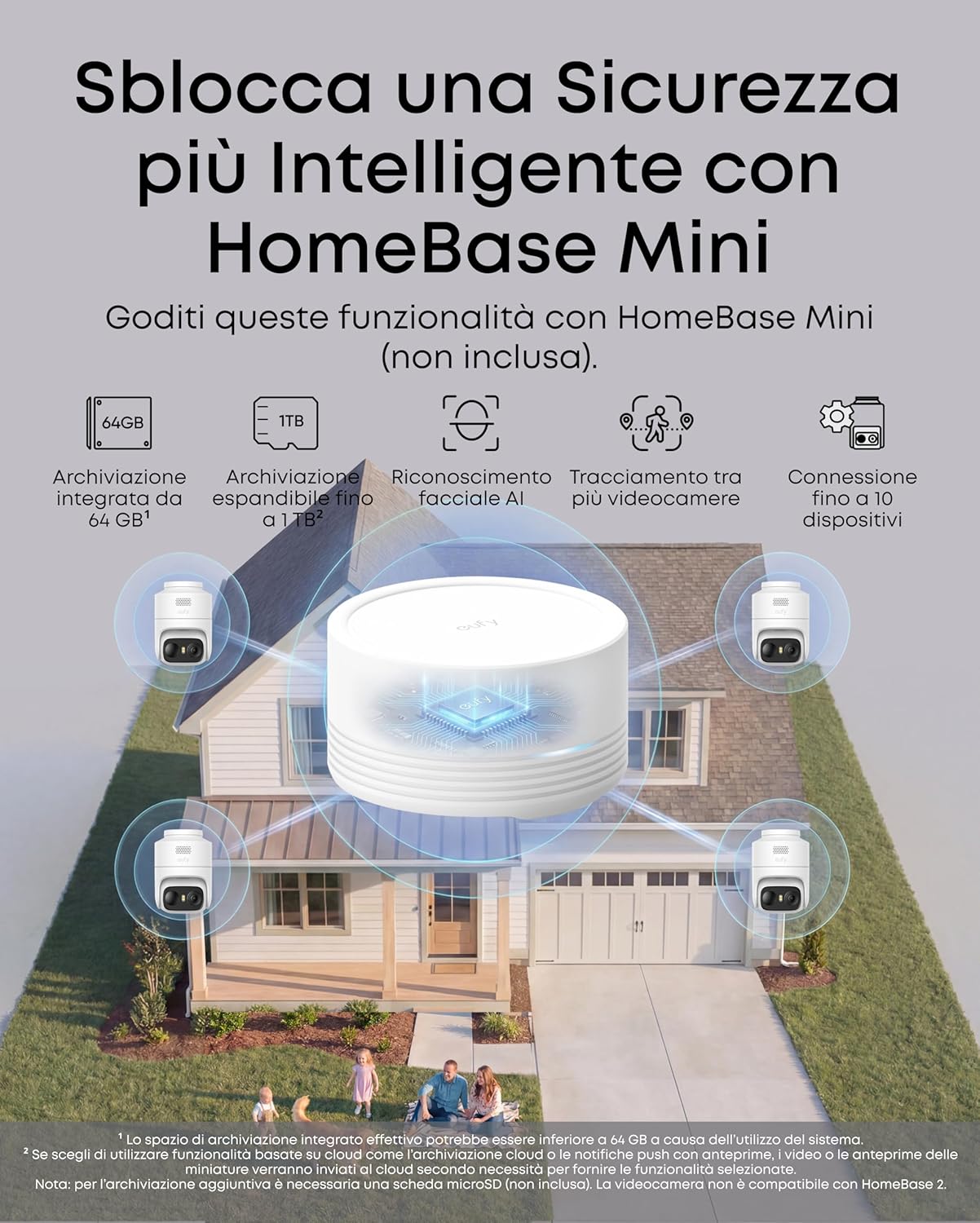 Thumbnail 4 de eufy Security eufyCam C37 – videocamera wireless da esterno con AI 360°, 2K e pannello solare