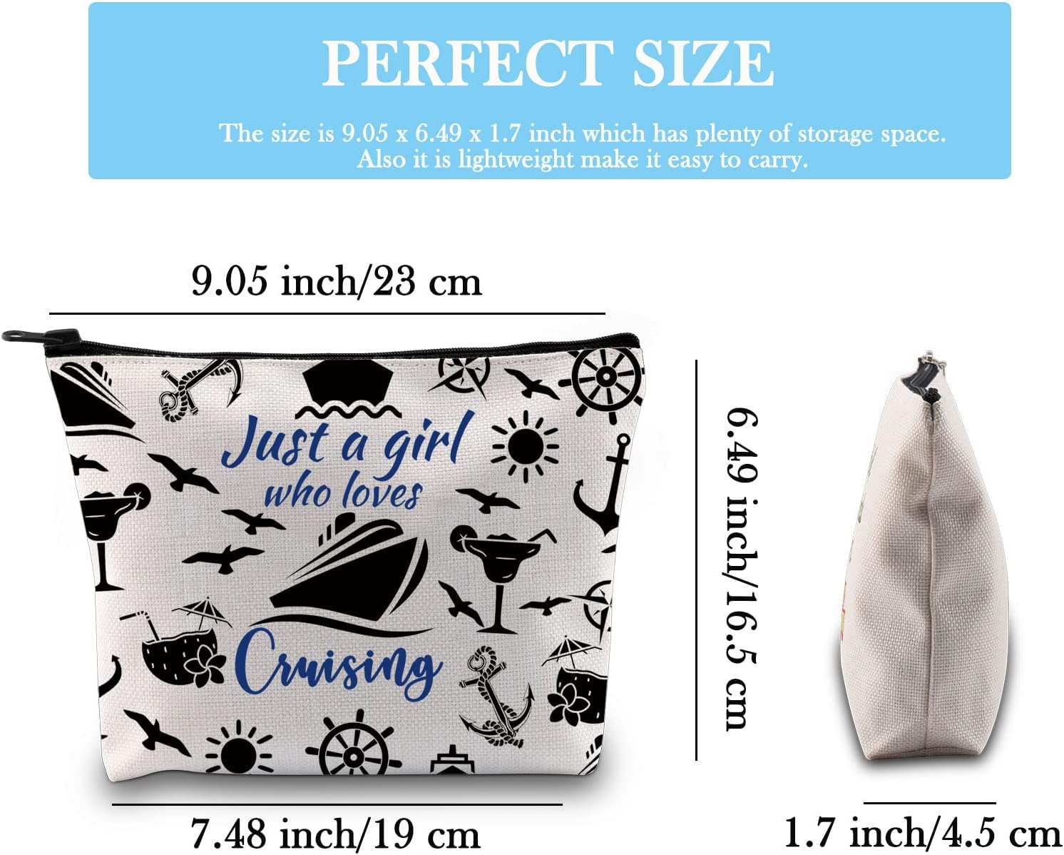 Thumbnail 1 de Cruise Trip Vacation Gift Makeup Bag for Cruising Lovers