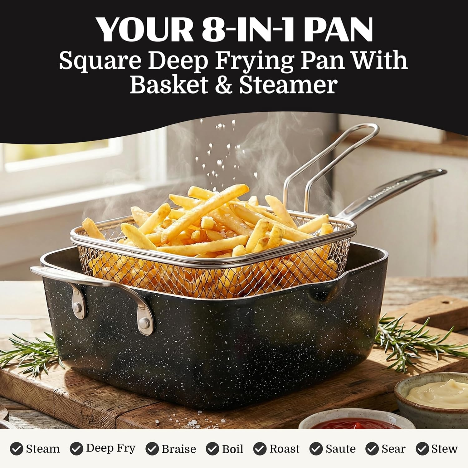 Thumbnail 3 de Granitestone Ceraluxe 20-Piece Ceramic Cookware Set: Complete Kitchen, Nonstick, Oven & Dishwasher Safe