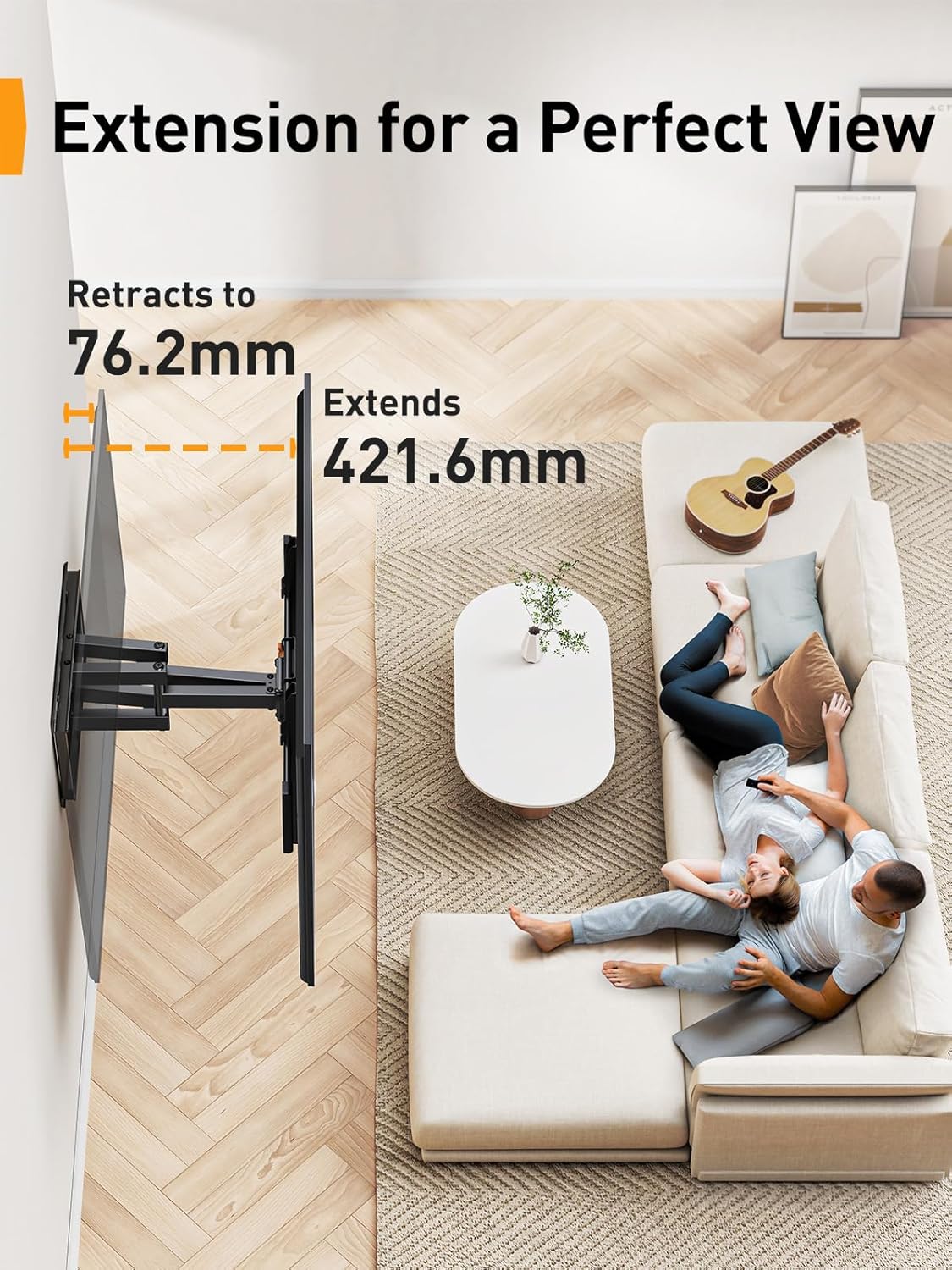 Thumbnail 6 de Perlegear PGLF8 supporto TV Full-Motion 42–85" fino 60 kg