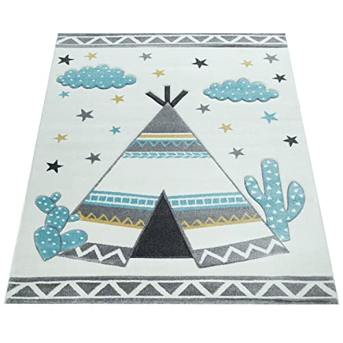 Detalle 2 de Paco Home tapis enfant pastel 200x290 cm
