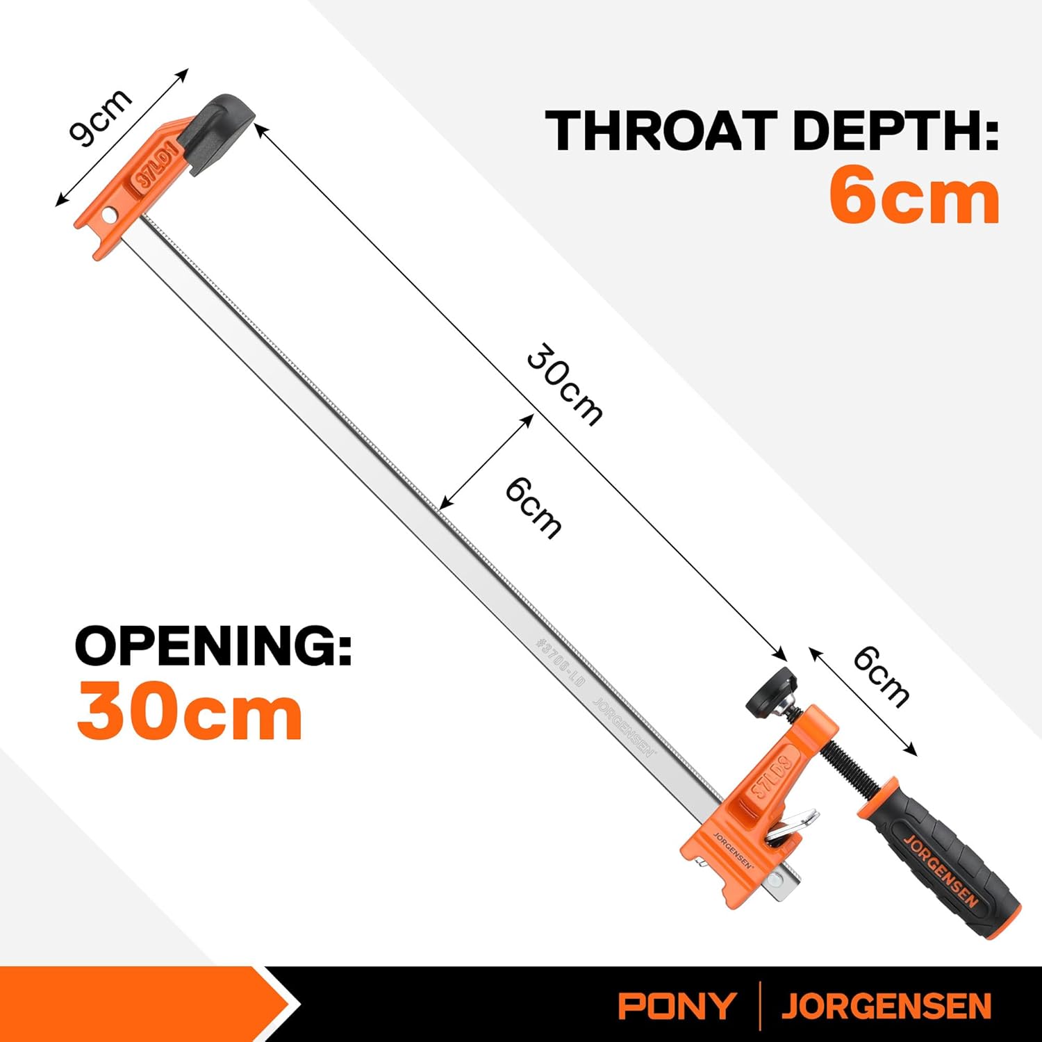 Detalle 2 de JORGENSEN Juego de sargentos 300 mm 🛠