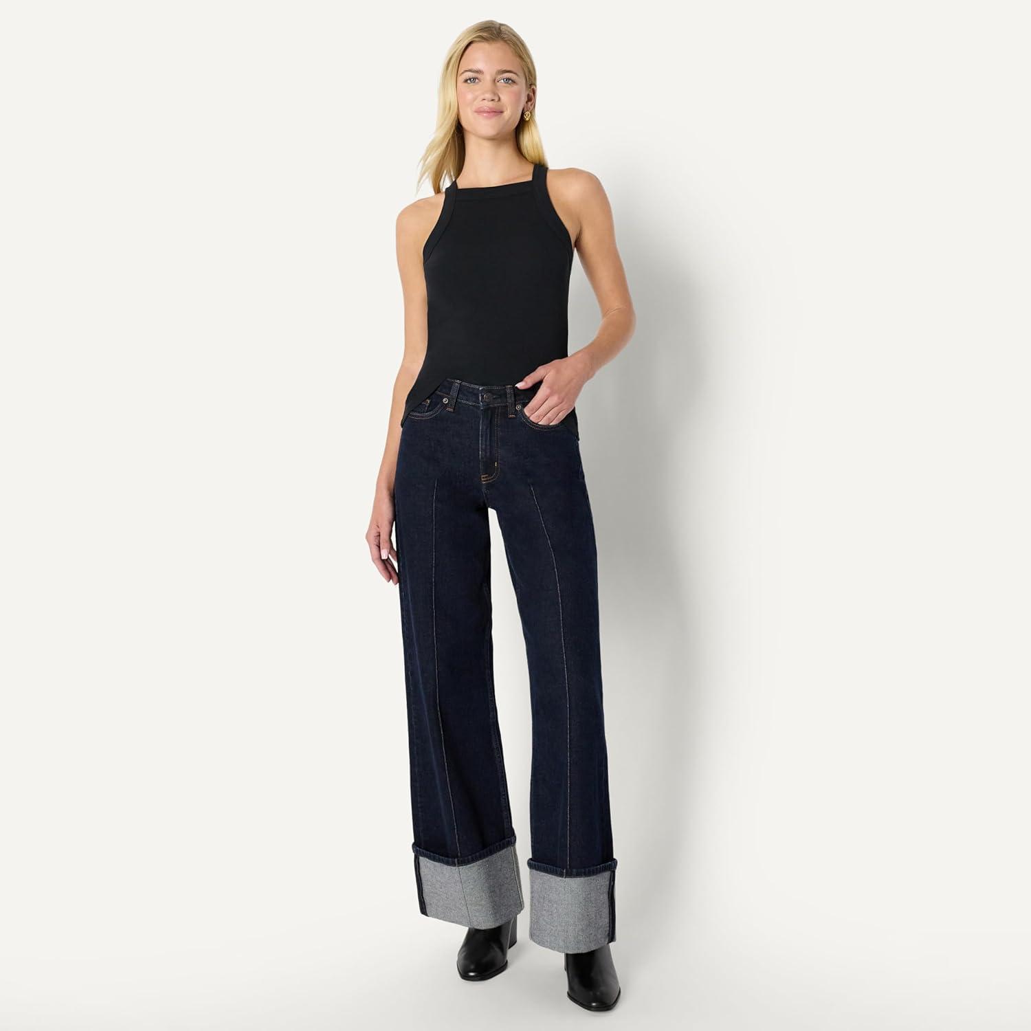 Thumbnail 4 de Amazon Essentials Damen Slim-Fit-Shirt mit hohem Kragen aus elastischem Rippstrick