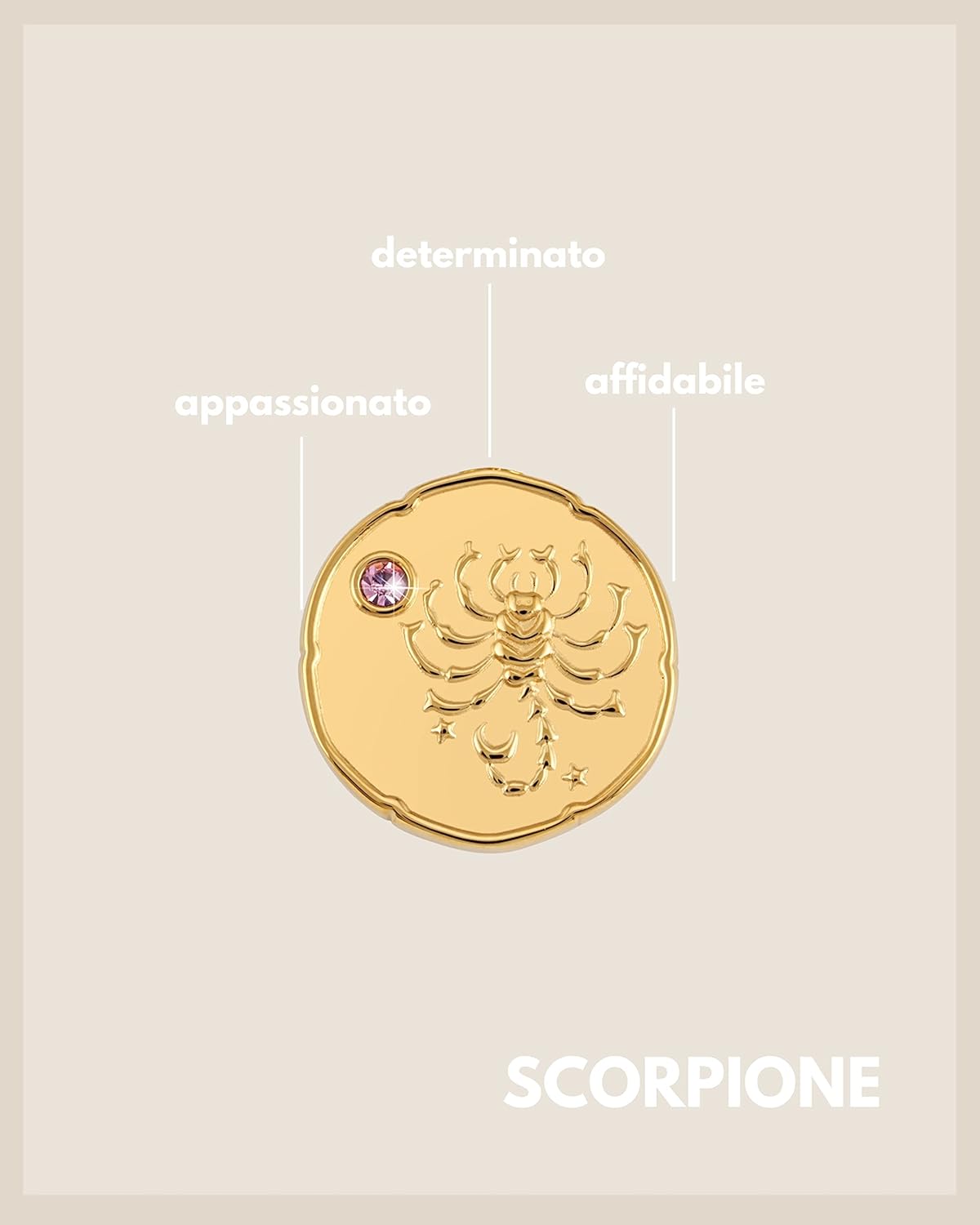 Detalle 2 de GD GOOD.designs Catena zodiacale oro 42–47 cm