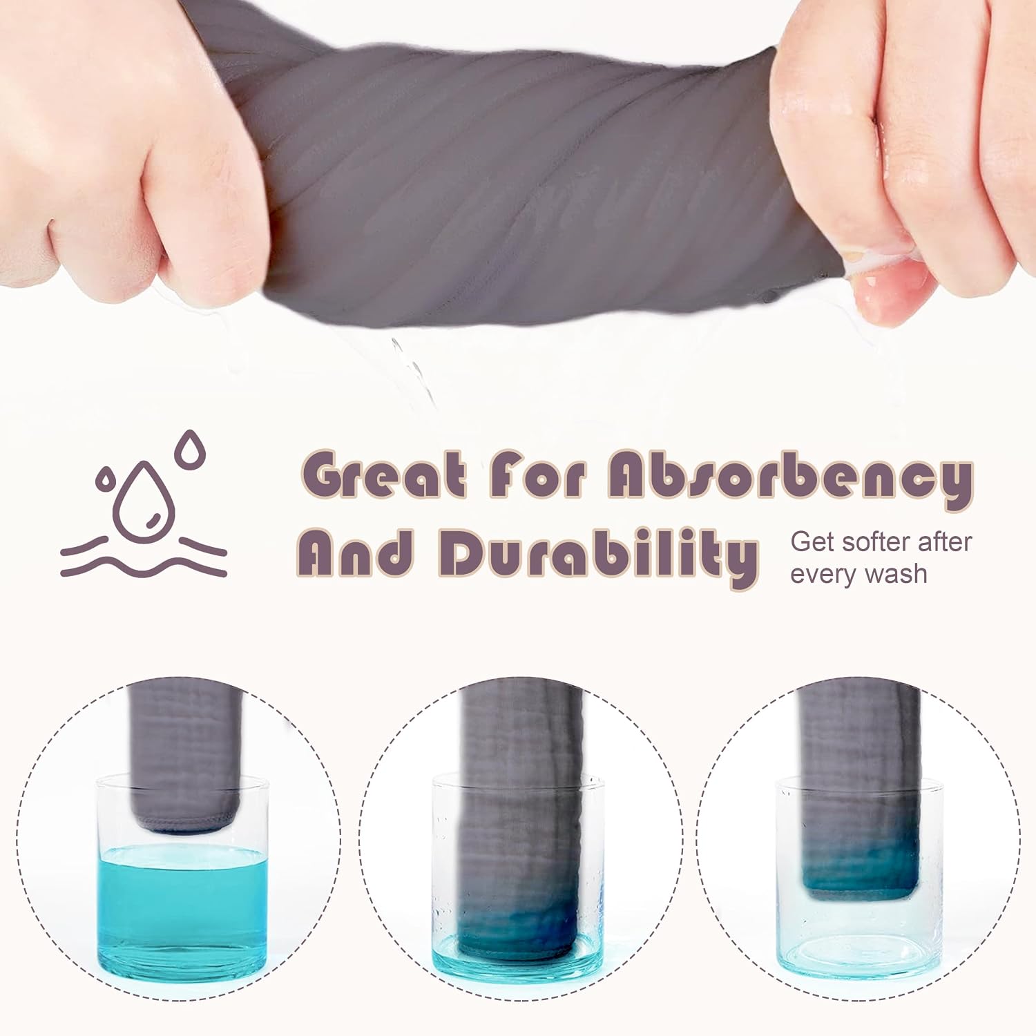 Thumbnail 4 de Ease Cubs Muslin Burp Cloths, 100% Cotton