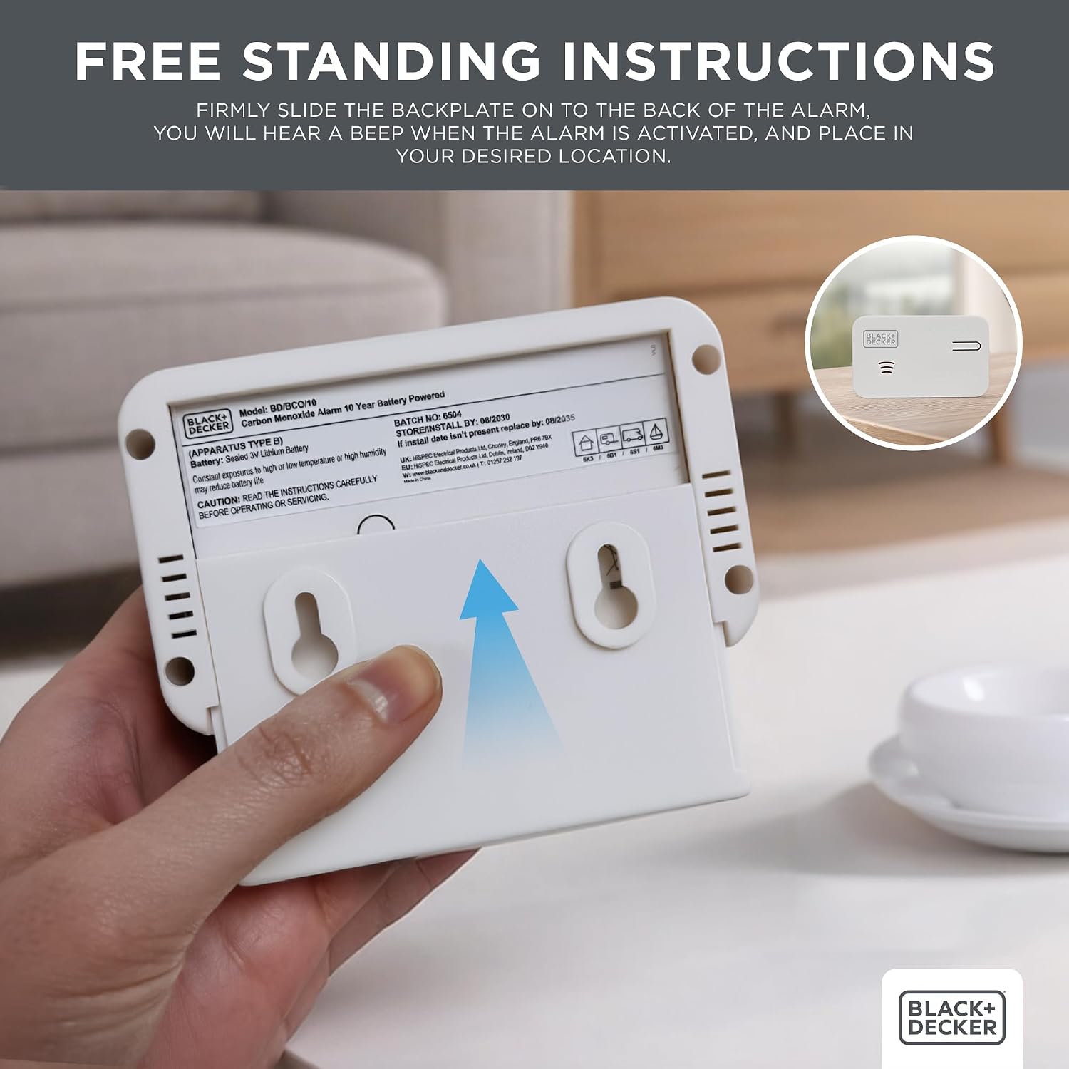 Thumbnail 4 de BLACK+DECKER Carbon Monoxide Alarm 10 Year