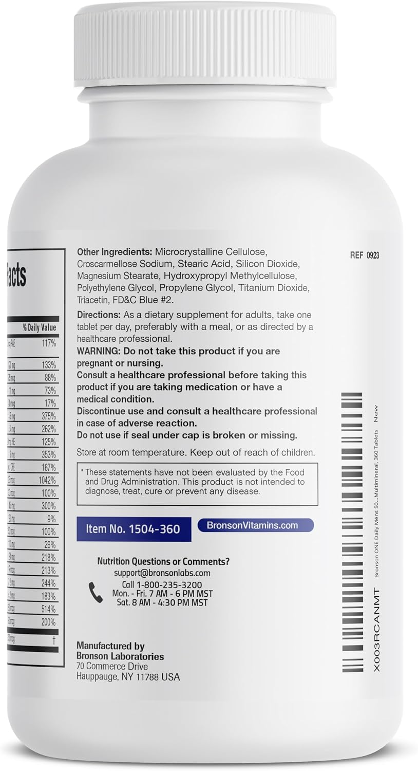 Thumbnail 6 de Bronson ONE Daily Men’s 50+ Multivitamin, 360 Tablets with Lycopene