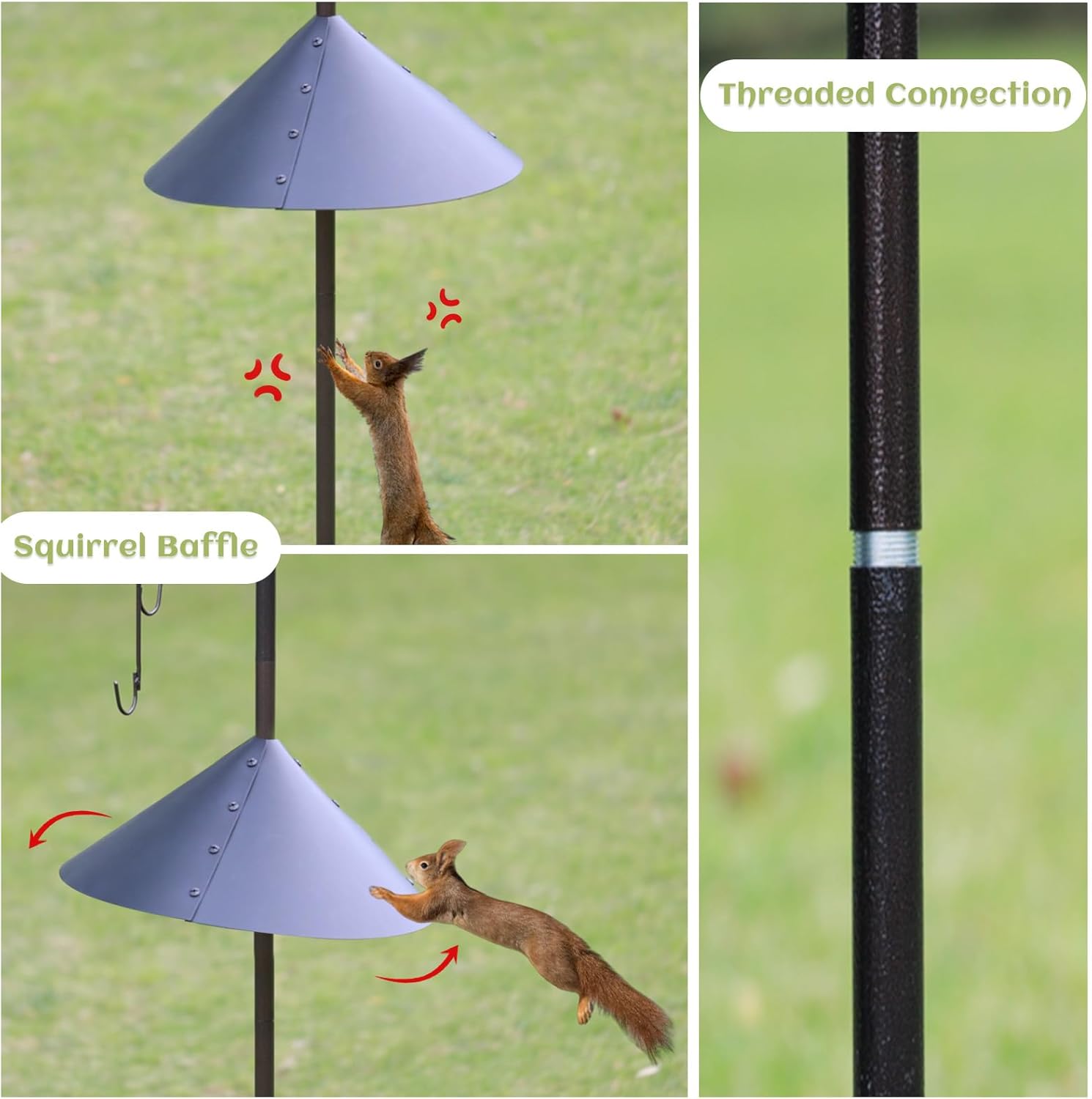 Detalle 2 de MIXXIDEA bird feeder station kit 88.6 in